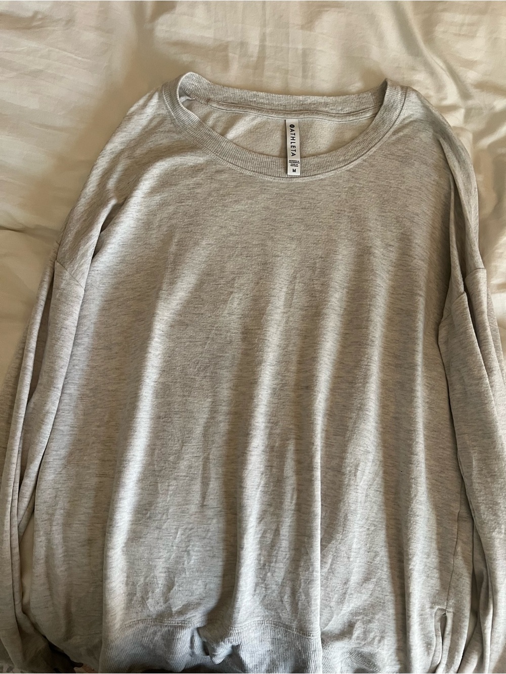 Athleta Heather Gray Crewneck Pullover Sweatshirt